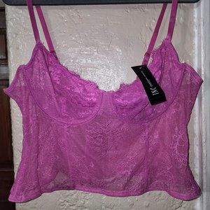 NEW INC Lace Underwire Bustier & Panty in 2XL